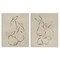 Stupell Industries Earthtone Sitting Rabbits Sketch 2 pc Canvas Wall Art Set Design by June Erica Vess